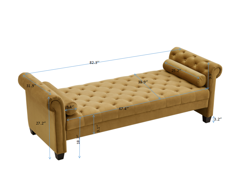 Rectangular Large Sofa Bench