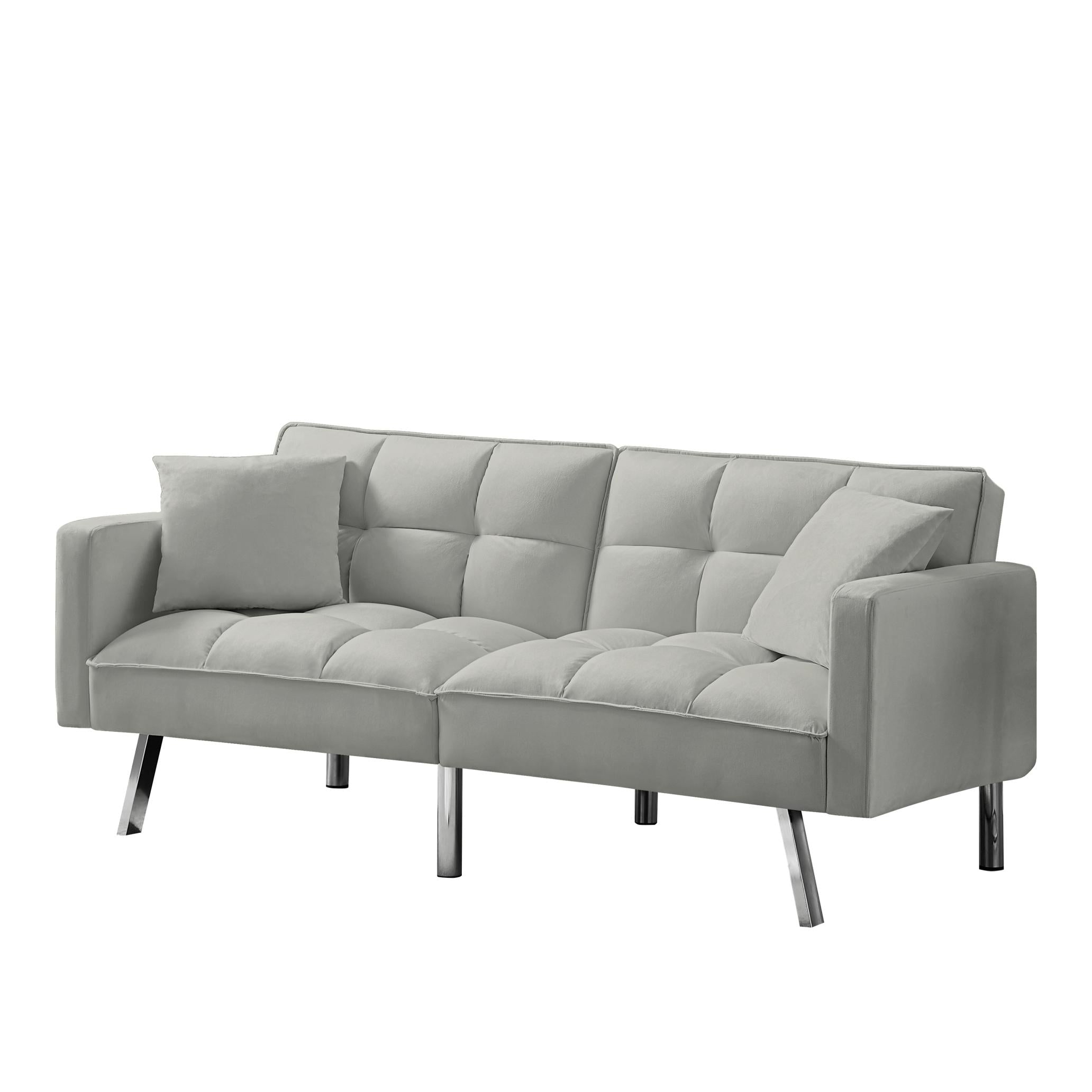 FUTON SOFA SLEEPER  VELVET WITH 2 PILLOWS