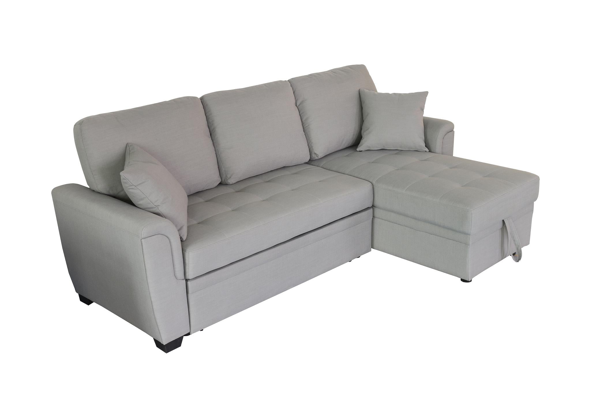 2049 Storage Sofa Bed Tufeted Cushion with 2 Pillows