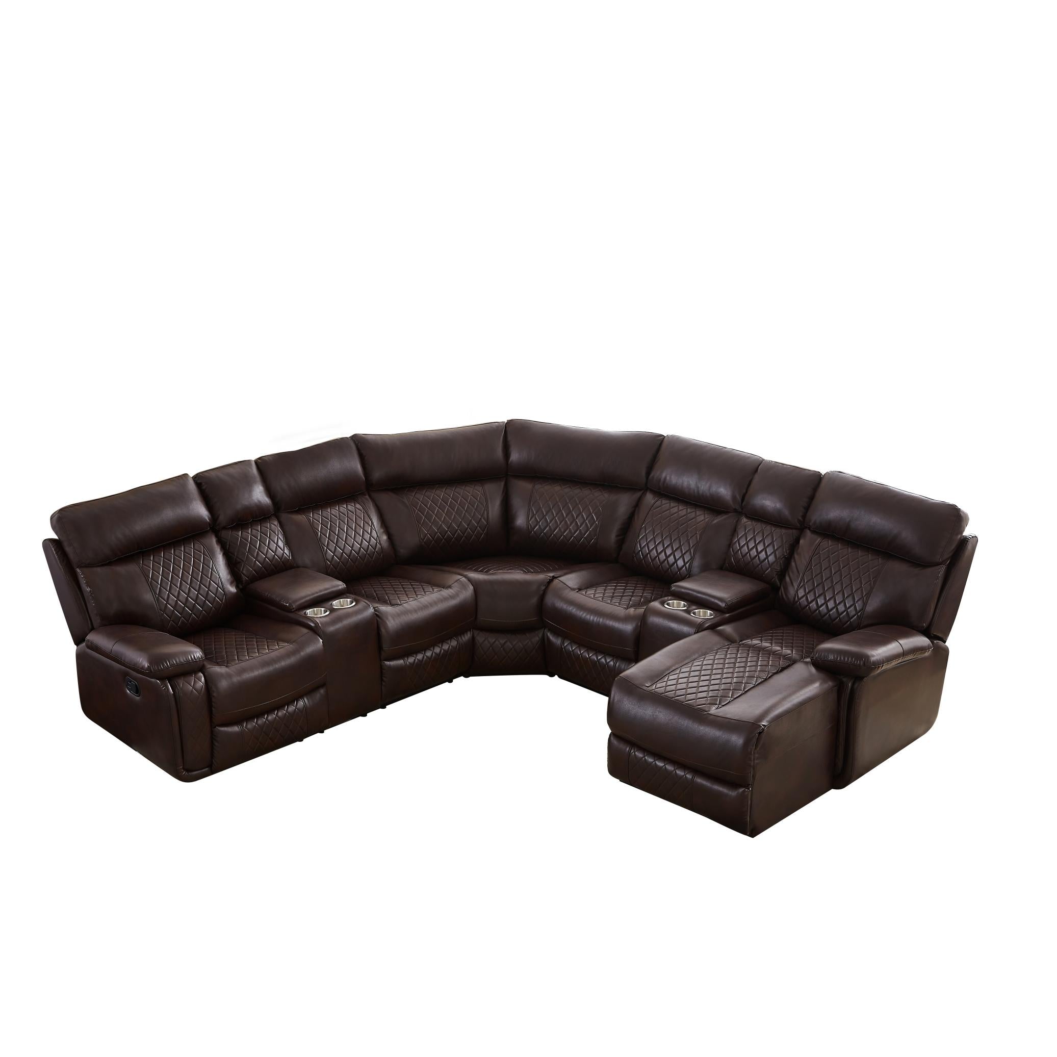 Sectional Manual Recliner Living Room Set(This product is an oversized item/LTL )