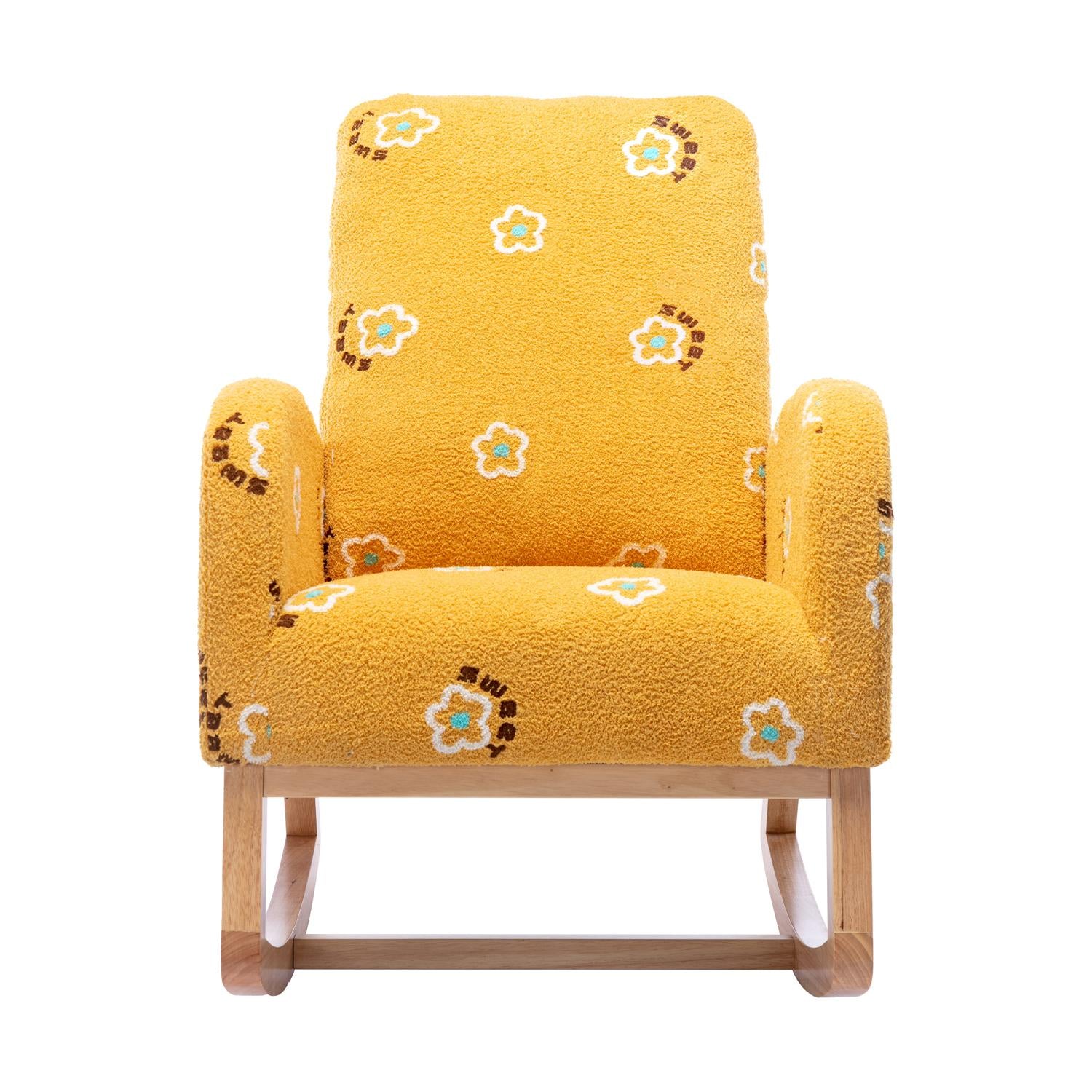 Children Rocking Chair Mid-Century Modern Rocking Armchair Upholstered