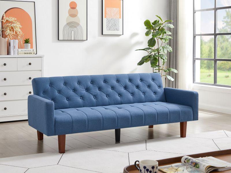 Factory Tufted Back Sofa Mid-Century Convertible Sofa Bed for Living Room