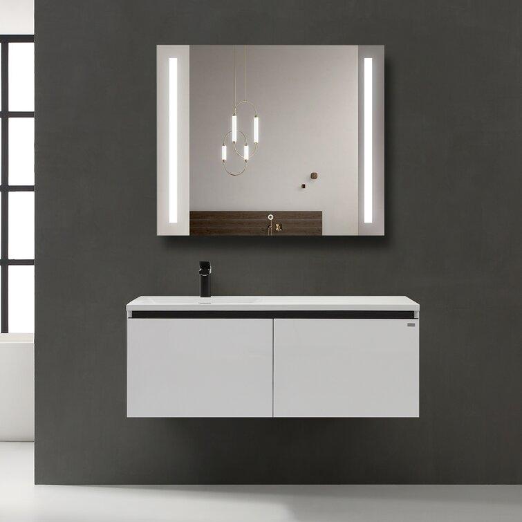 Beveled Frameless Lighted Bathroom / Vanity Mirror / Size: 30" x 48"