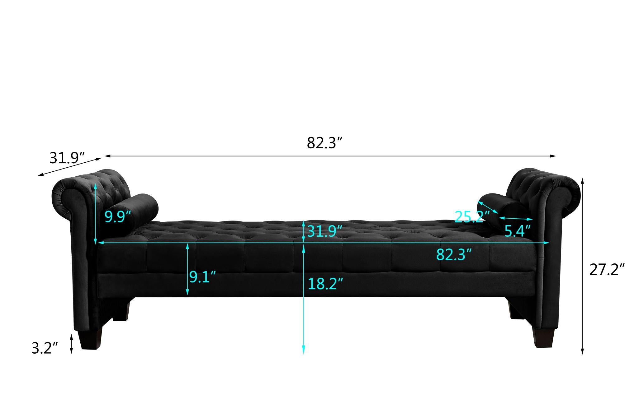 Rectangular Large Sofa Bench