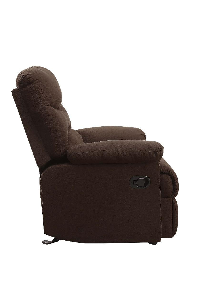 Arcadia Recliner (Motion) in Chocolate Microfiber