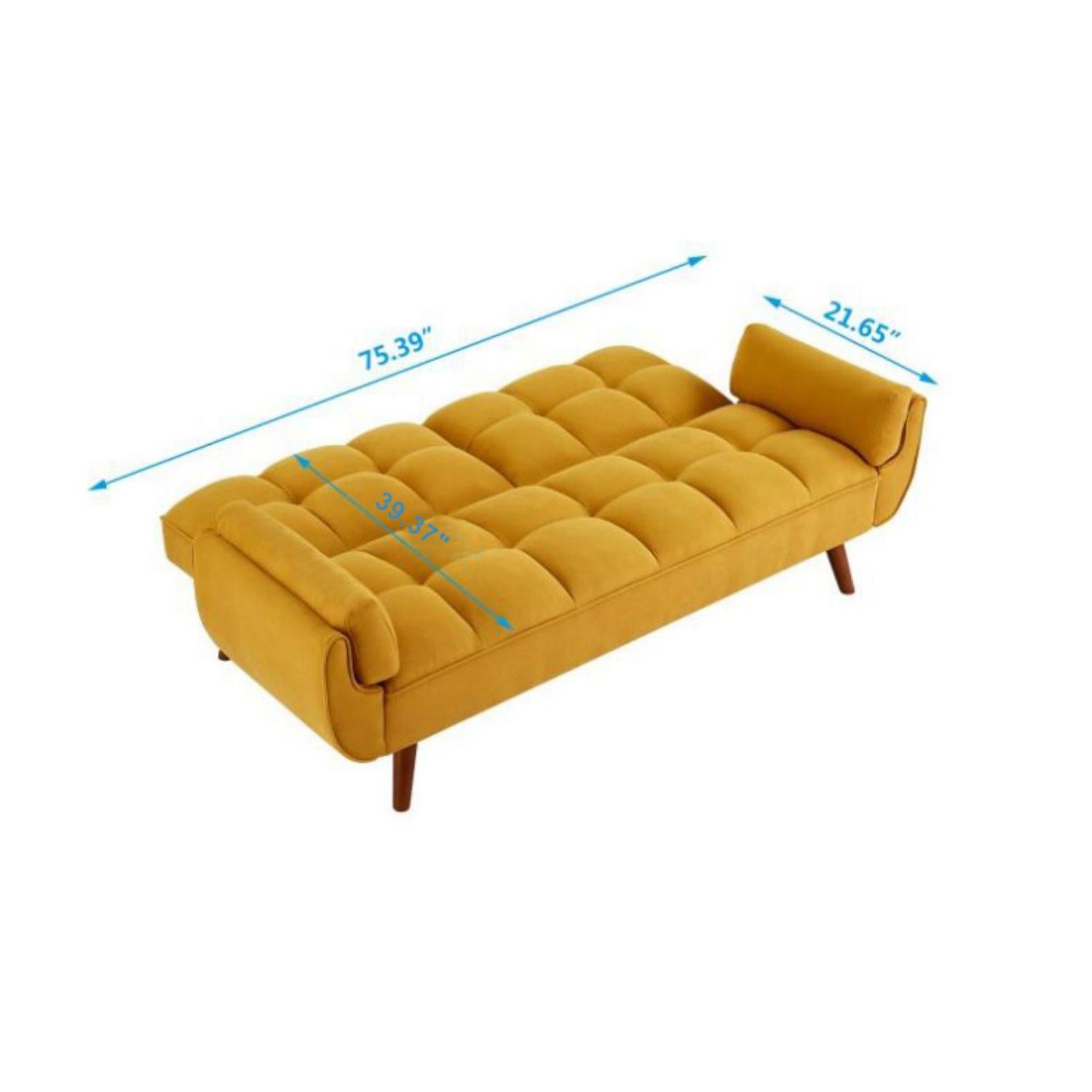 New Design Velvet Sofa Furniture Adjustable Backrest Easily Assembles Loveseat