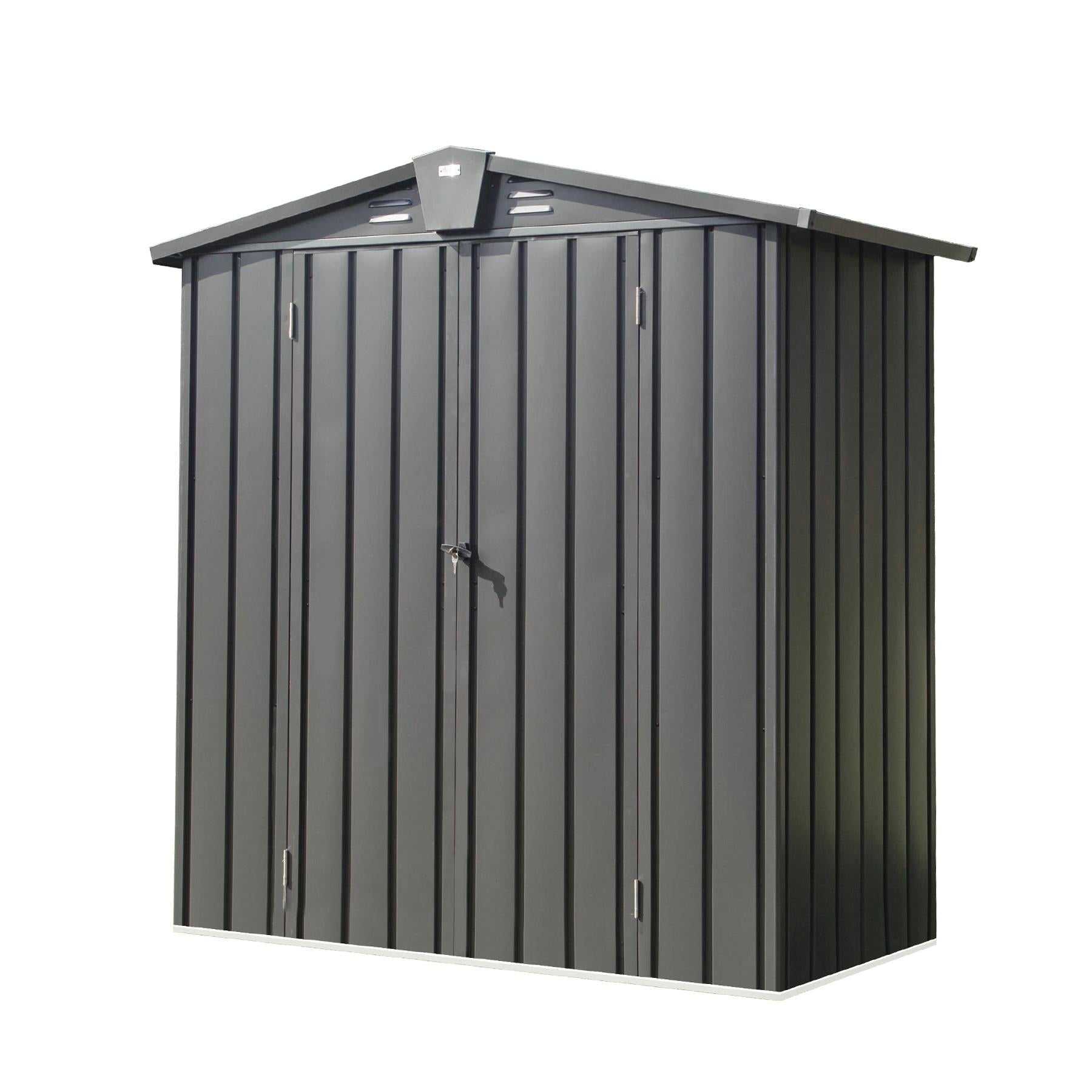 Storage Sheds Garden Shed with Metal Galvanized Steel Roof Outside Sheds&Outdoor Storage Clearance