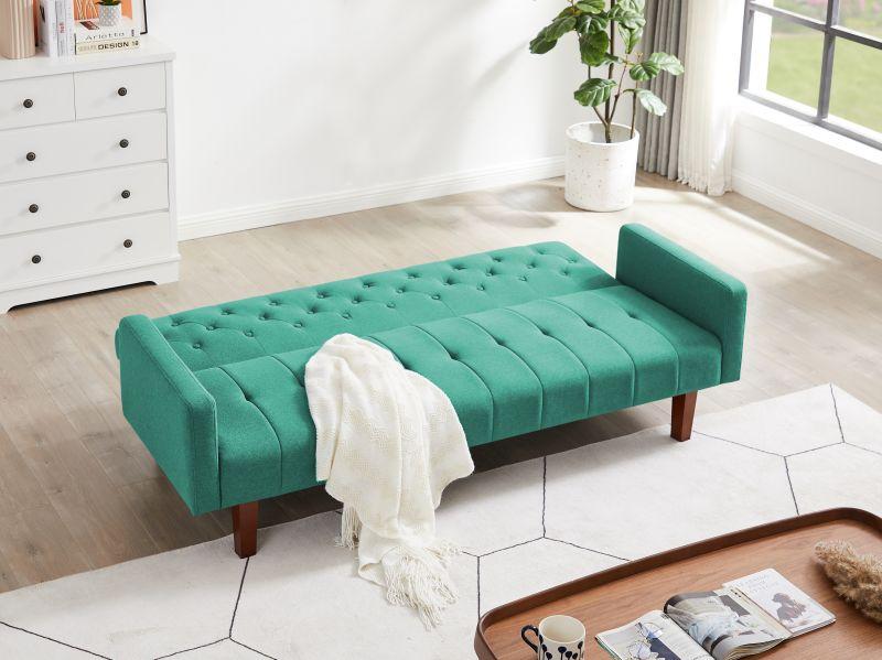 Factory Tufted Back Sofa Mid-Century Convertible Sofa Bed for Living Room