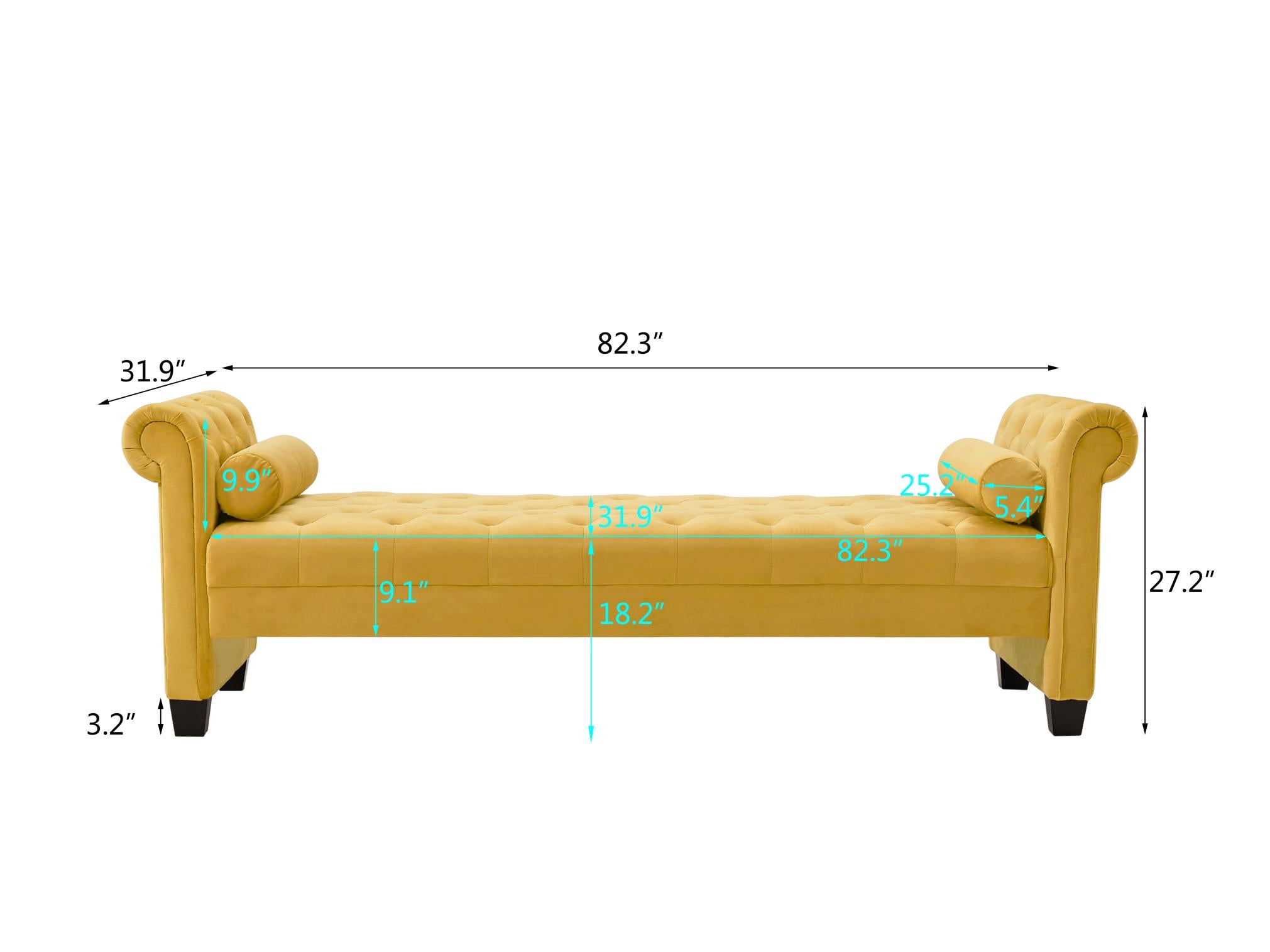 Rectangular Large Sofa Bench