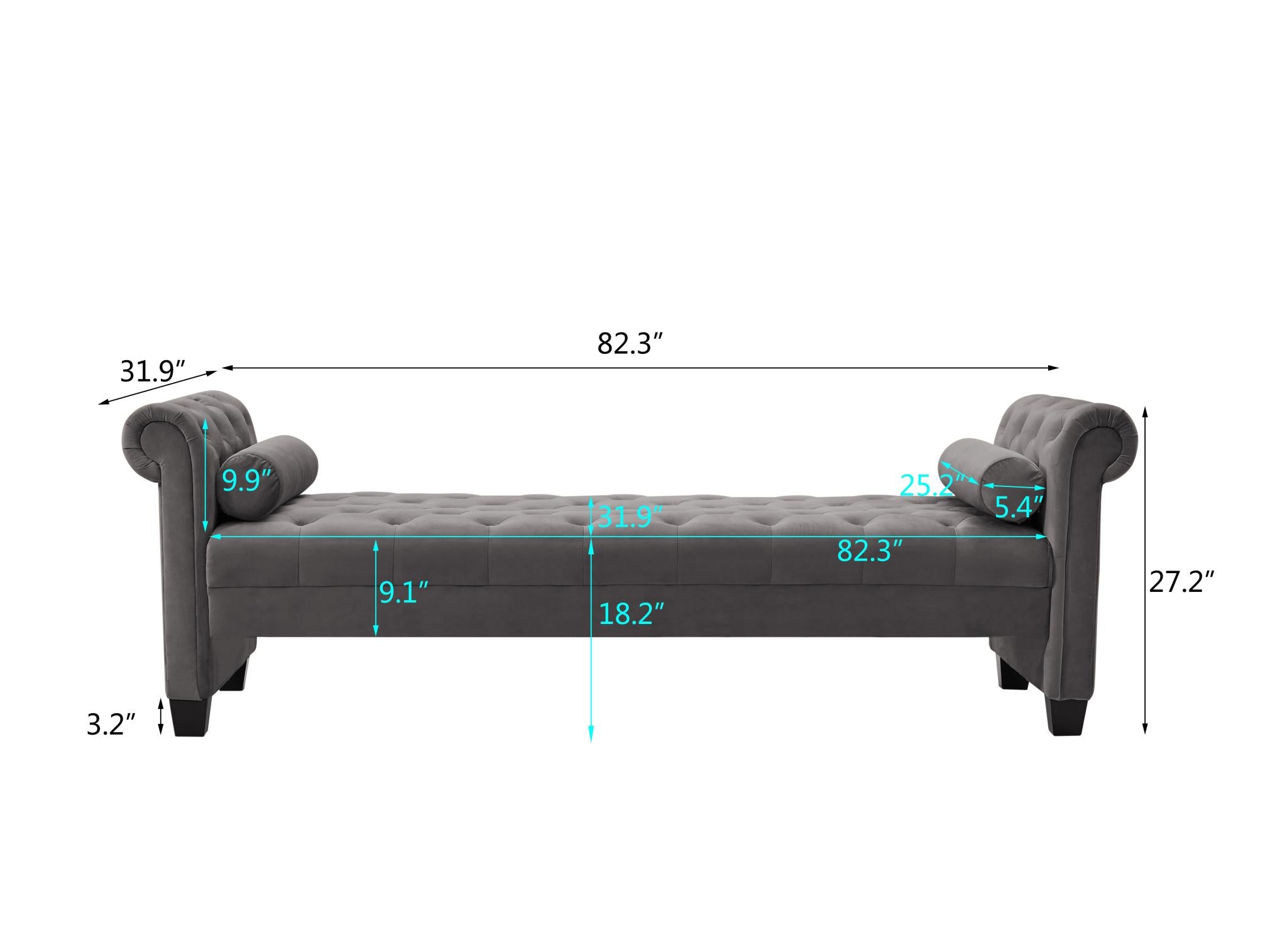 Rectangular Large Sofa Bench