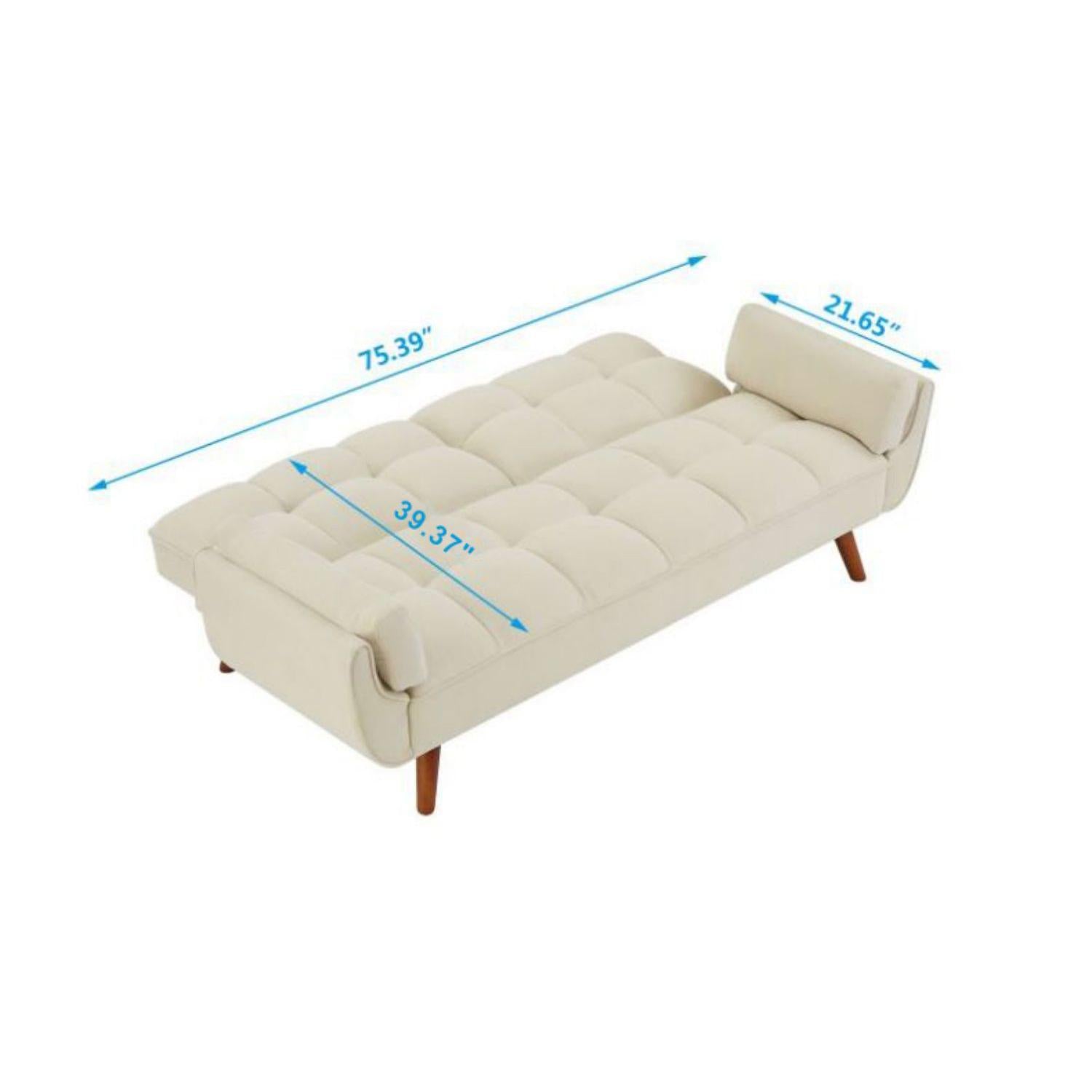 New Design Velvet Sofa Furniture Adjustable Backrest Easily Assembles Loveseat