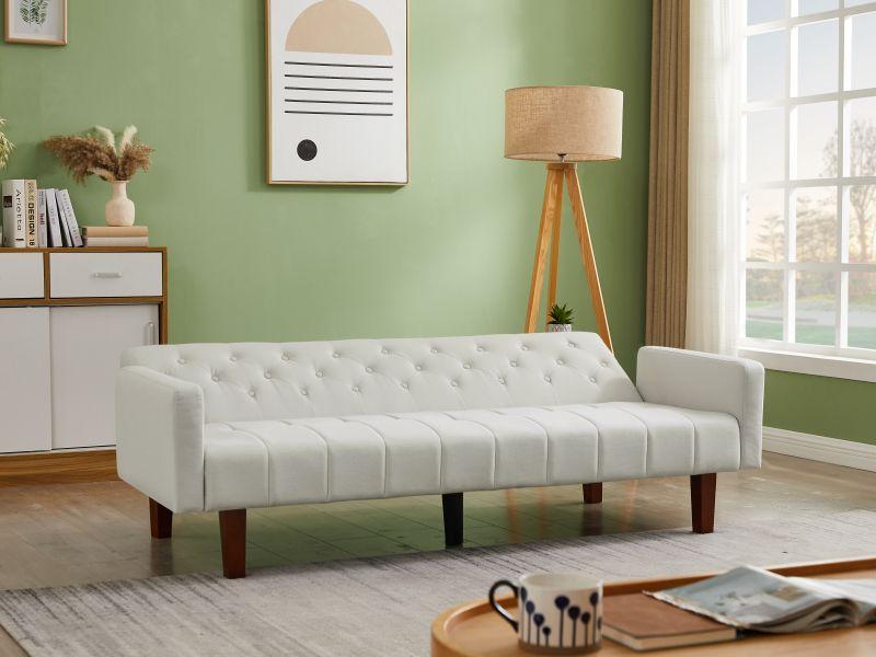 Factory Tufted Back Sofa Mid-Century Convertible Sofa Bed for Living Room