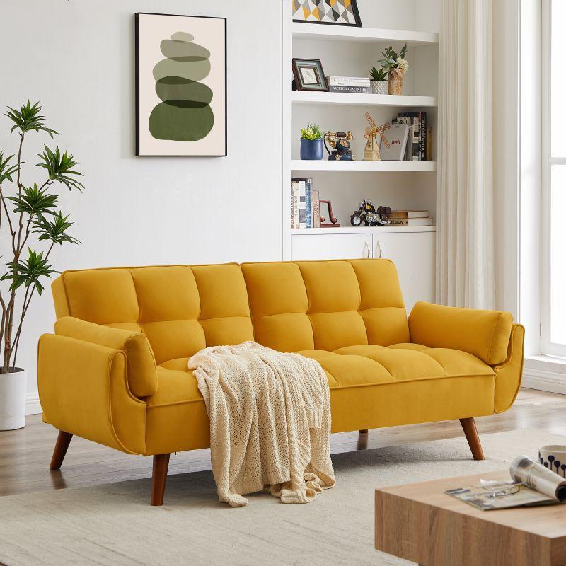 New Design Velvet Sofa Furniture Adjustable Backrest Easily Assembles Loveseat