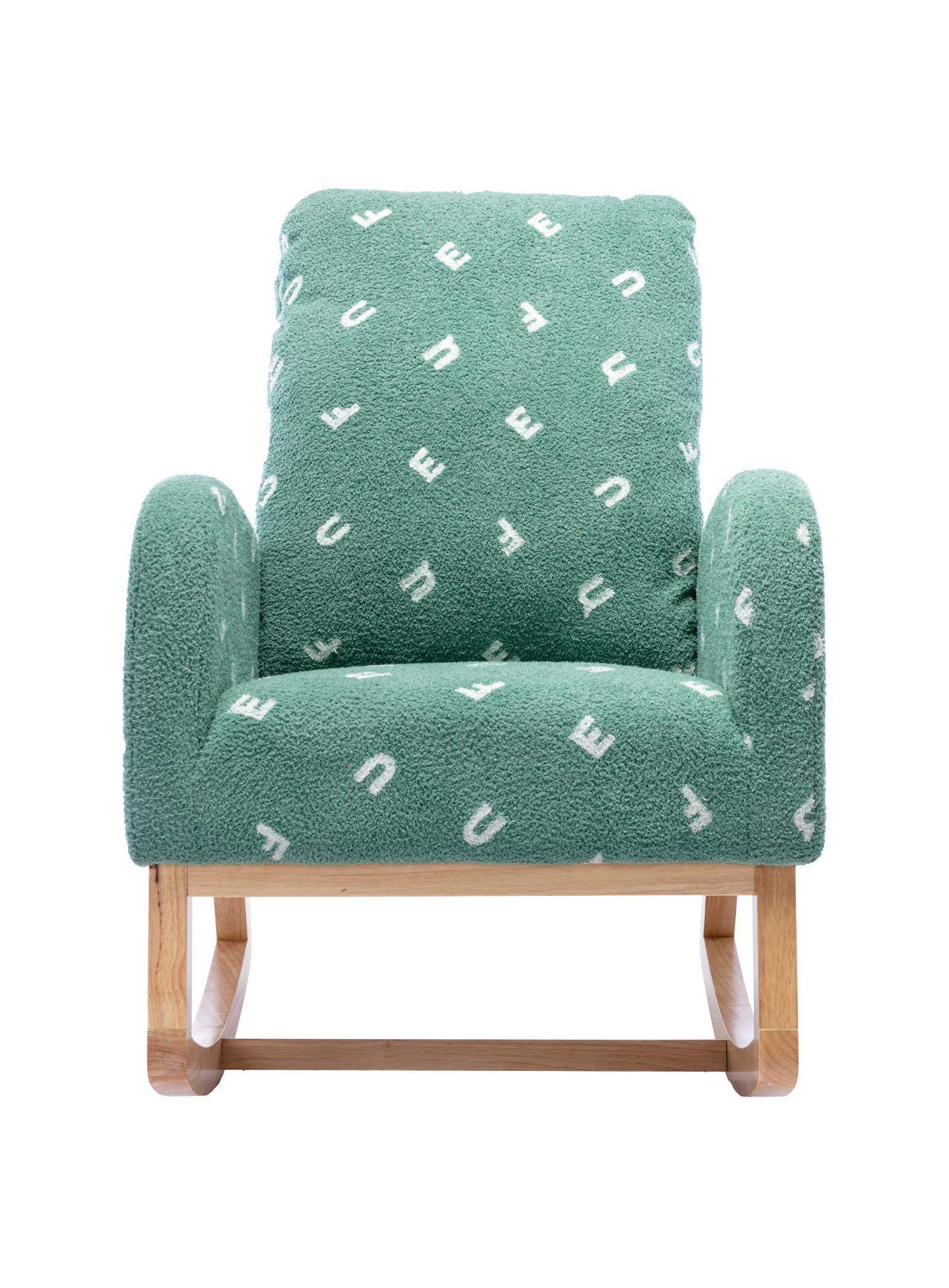 Children Rocking Chair Mid-Century Modern Rocking Armchair Upholstered