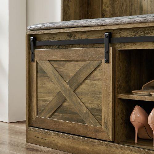 Coat Rack with Storage Shoe Cabinet