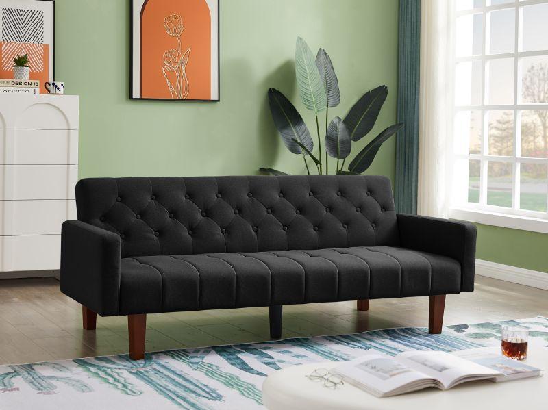 Factory Tufted Back Sofa Mid-Century Convertible Sofa Bed for Living Room