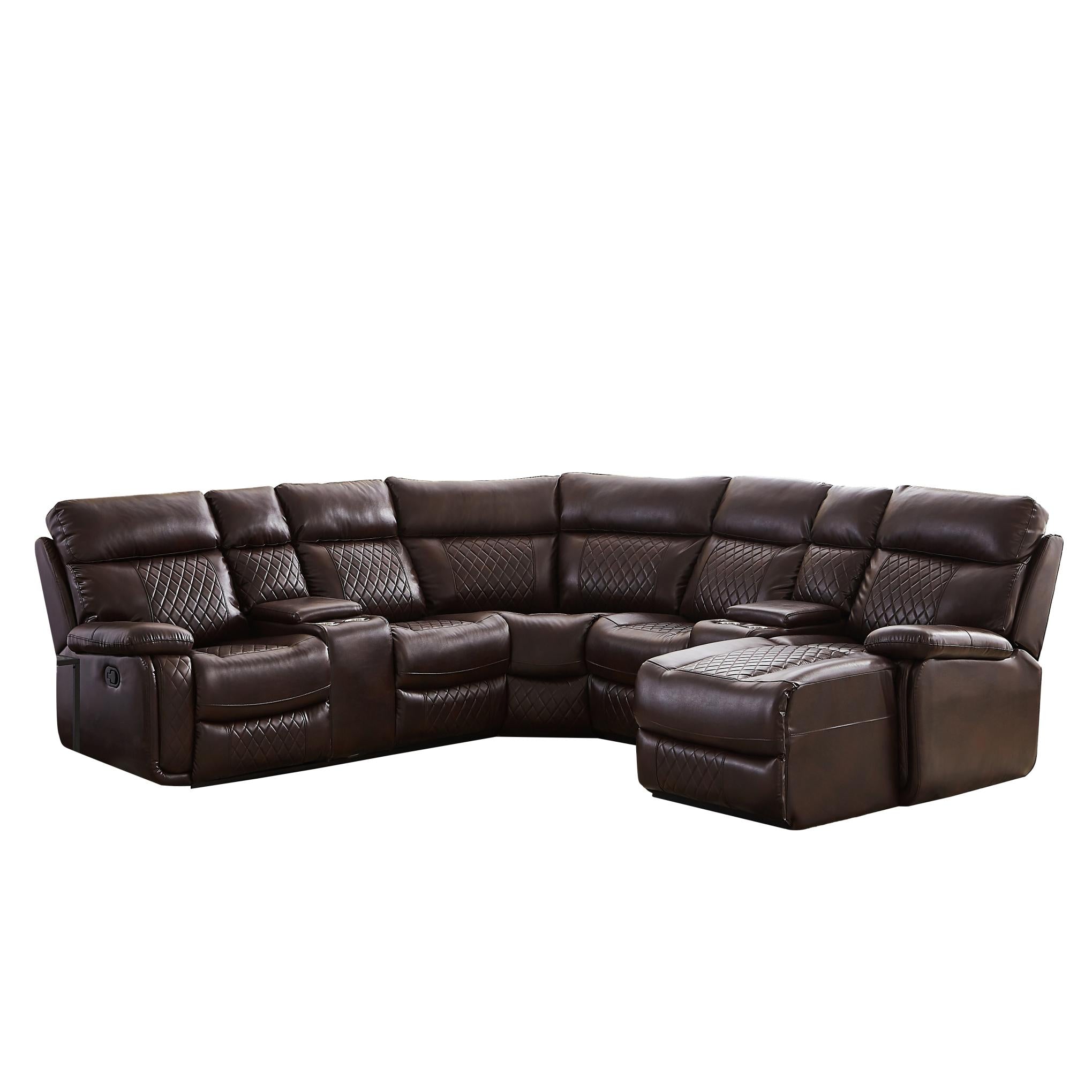 Sectional Manual Recliner Living Room Set(This product is an oversized item/LTL )