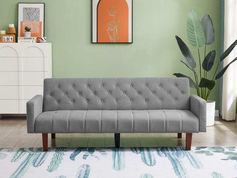 Factory Tufted Back Sofa Mid-Century Convertible Sofa Bed for Living Room