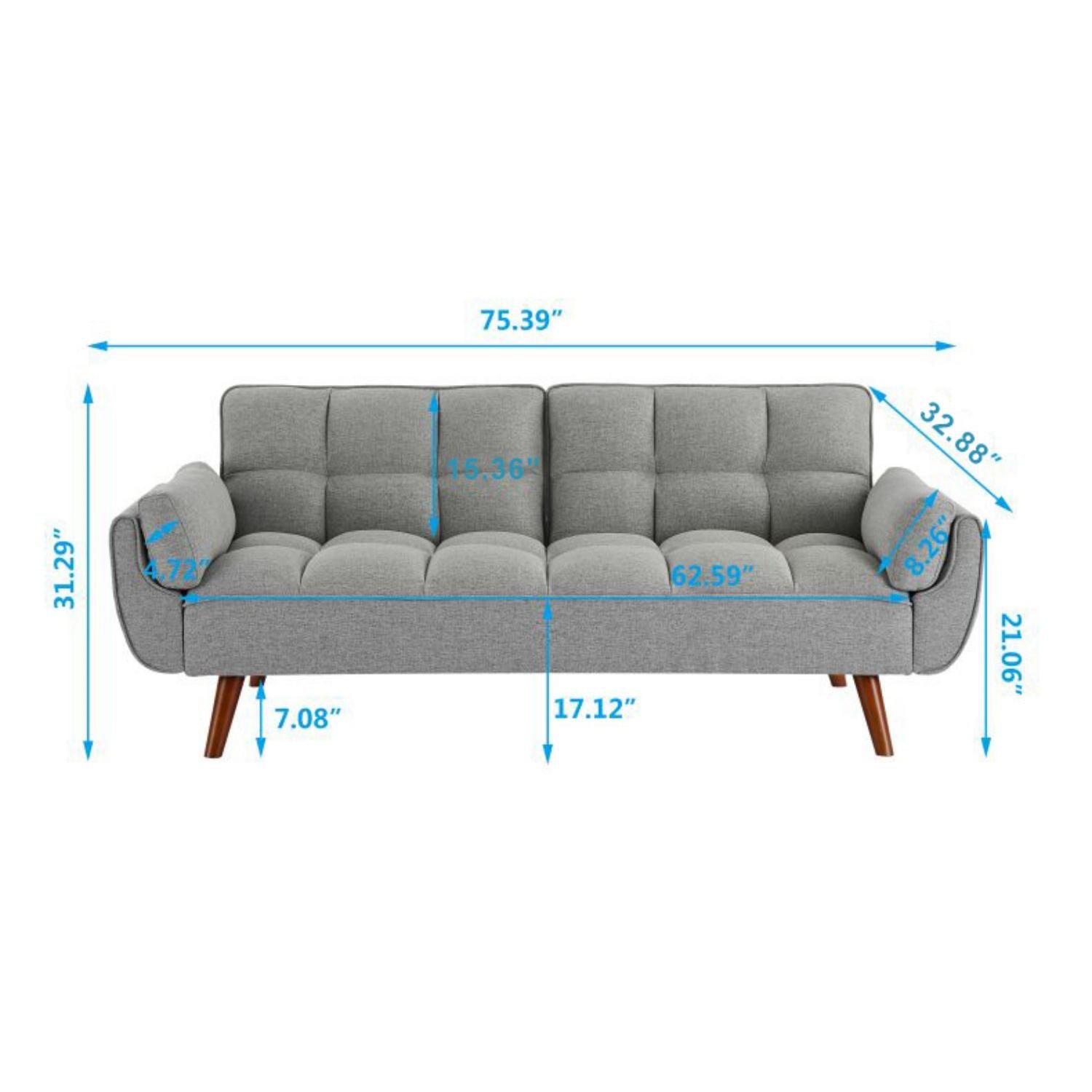 New Design Velvet Sofa Furniture Adjustable Backrest Easily Assembles Loveseat