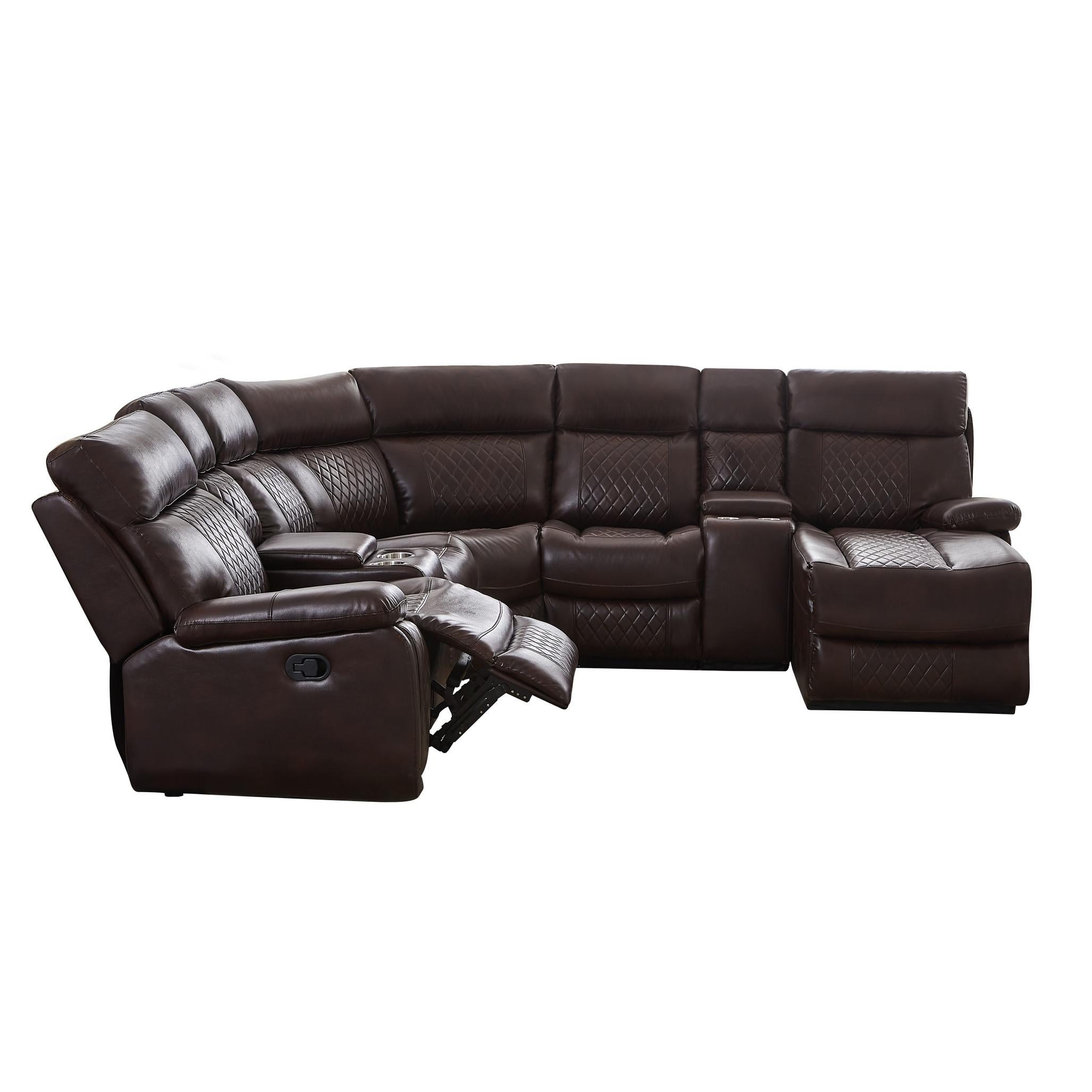 Sectional Manual Recliner Living Room Set(This product is an oversized item/LTL )