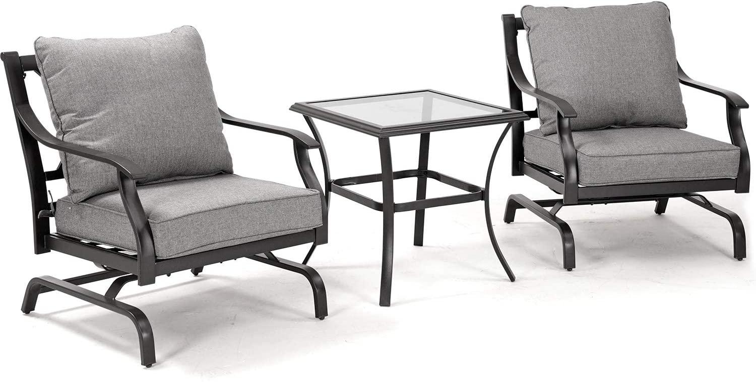 Metal Rocking Chairs Patio Chairs Bistro Sets Indoor Outdoor Chat Set