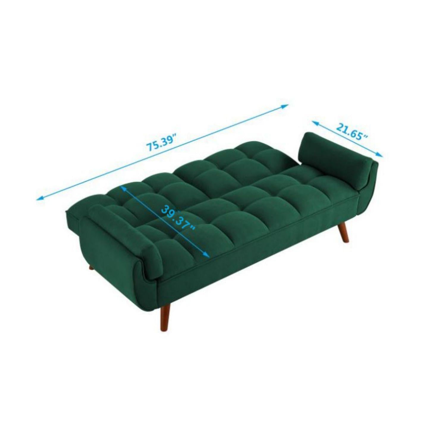 New Design Velvet Sofa Furniture Adjustable Backrest Easily Assembles Loveseat