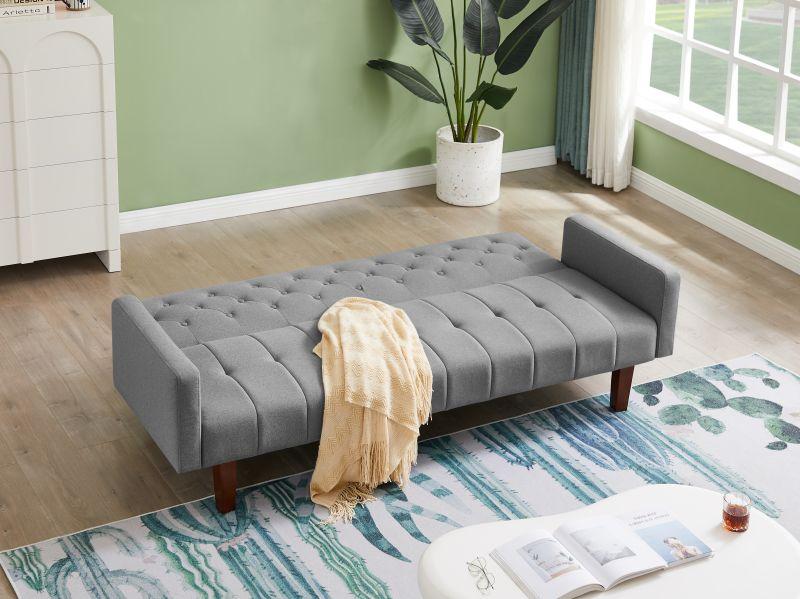 Factory Tufted Back Sofa Mid-Century Convertible Sofa Bed for Living Room