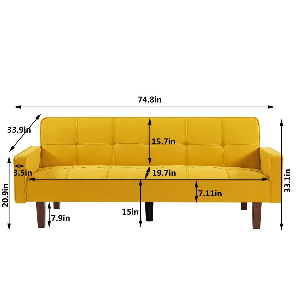 Morden Design Factory Solid Color Sofa Bed in Living Room Multi-function Leisure Sleeper Couch