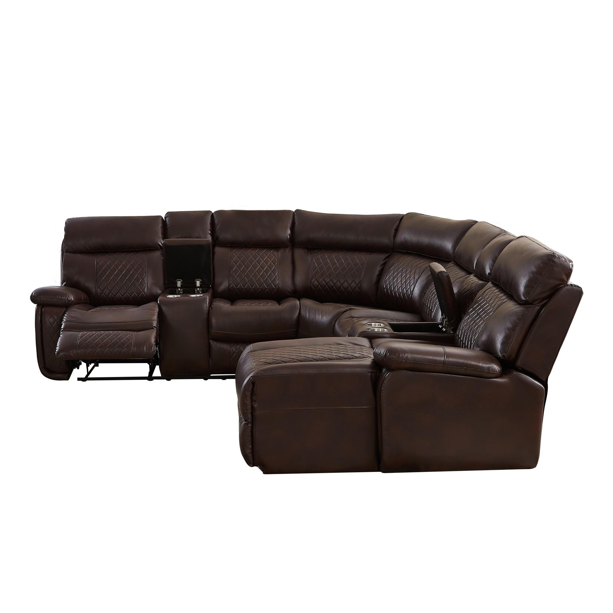 Sectional Manual Recliner Living Room Set(This product is an oversized item/LTL )