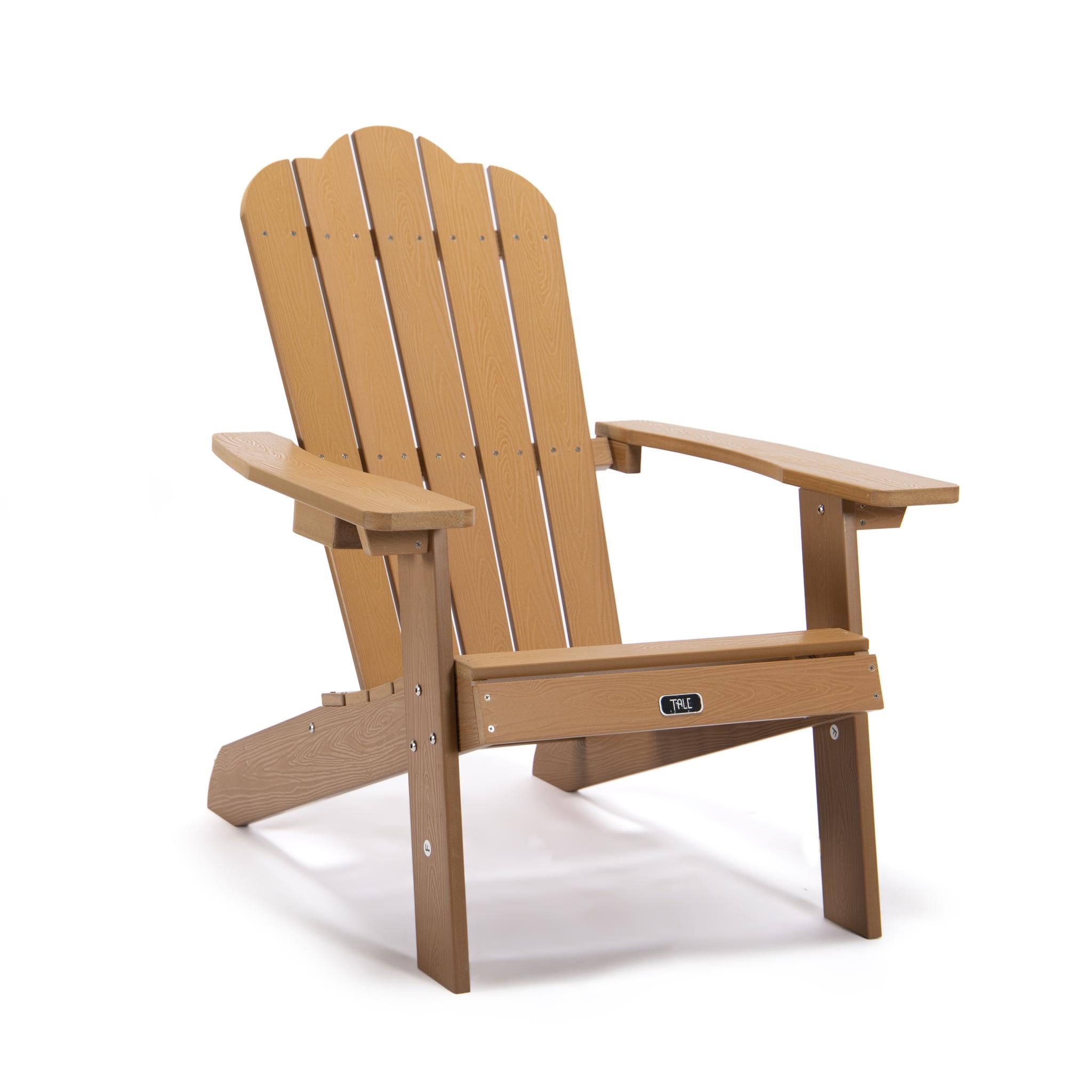 TALE Adirondack Chair Backyard Outdoor Furniture Painted Seating with Cup Holder ，For All-Weather